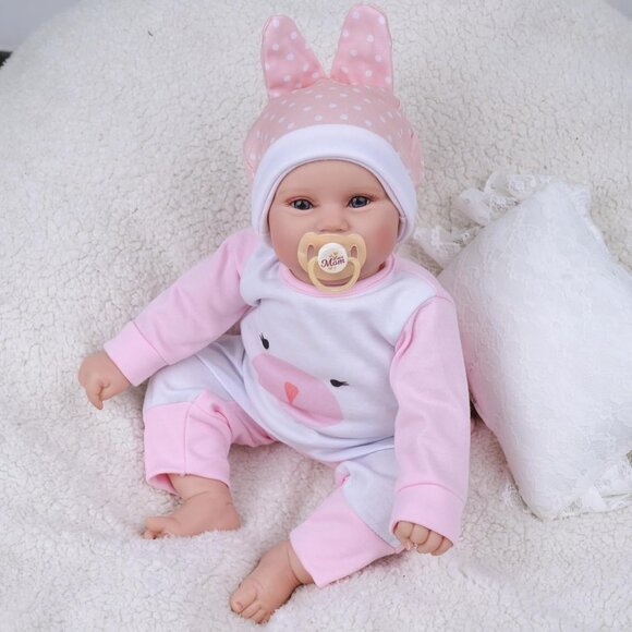 🆕20Inch Realistic Soft Vinyl With Weighted Cloth Body Emily Girl Reborn Baby - Picture 8 of 8